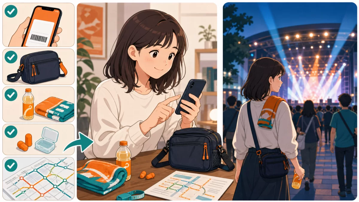 ライブ初心者の完全準備ガイド｜チケット・持ち物・服装・当日の流れ