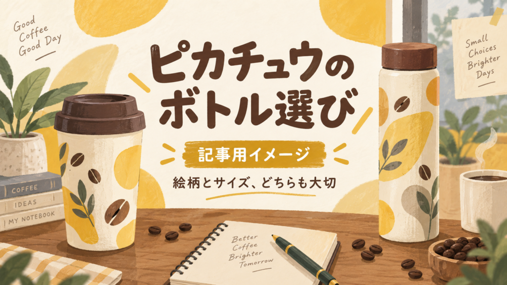 スタバのピカチュウボトル2種、どう違う？絵柄と持ち歩くサイズで選ぶ