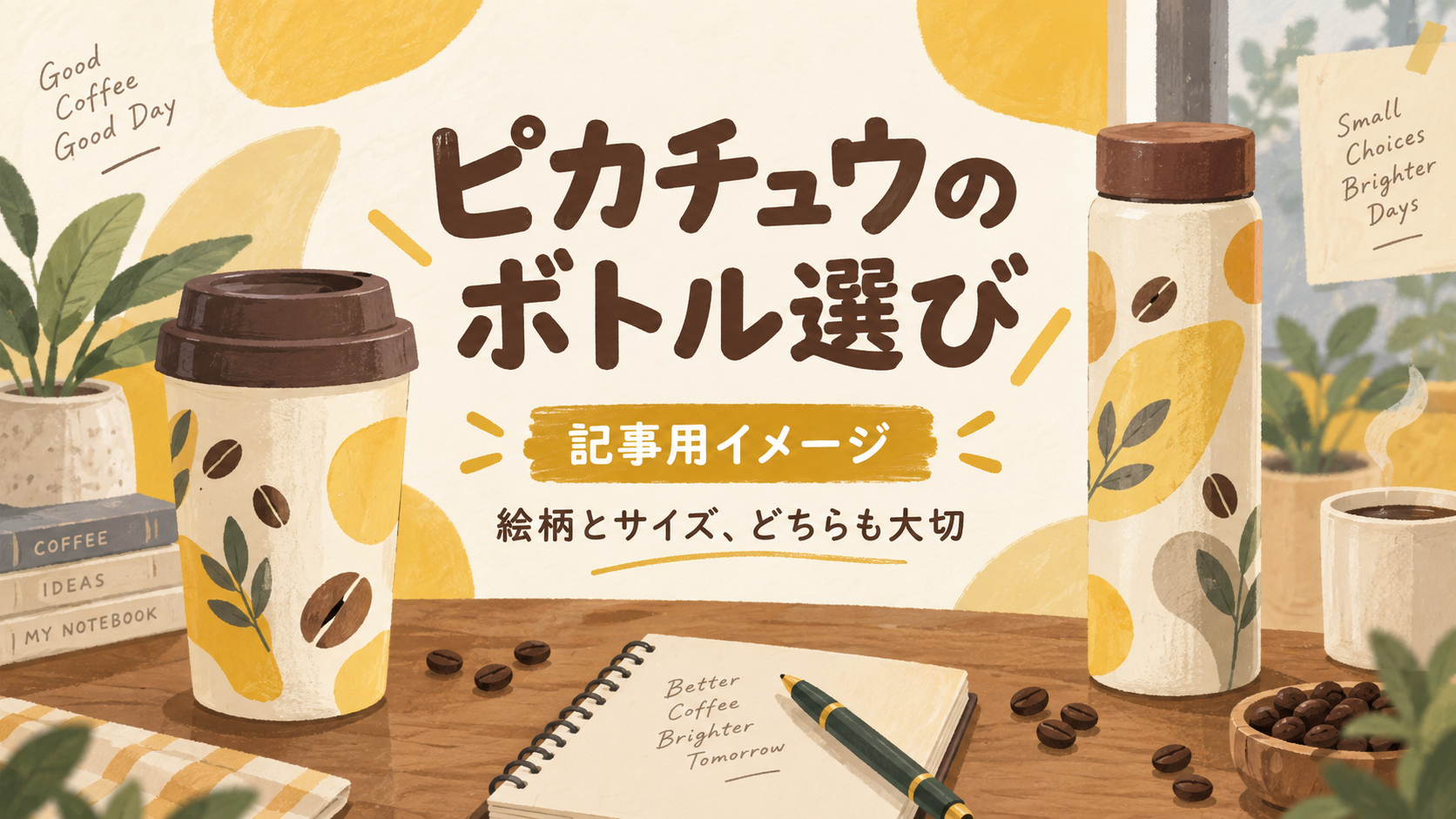 スタバのピカチュウボトル2種、どう違う？絵柄と持ち歩くサイズで選ぶ