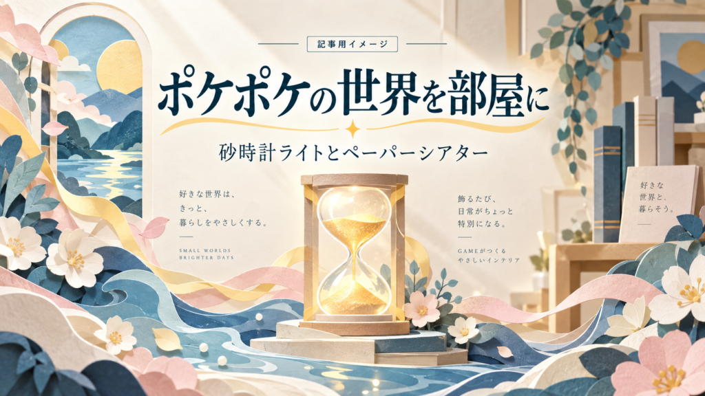 ポケポケの世界を部屋に飾る｜パック砂時計ライトと新作ペーパーシアター