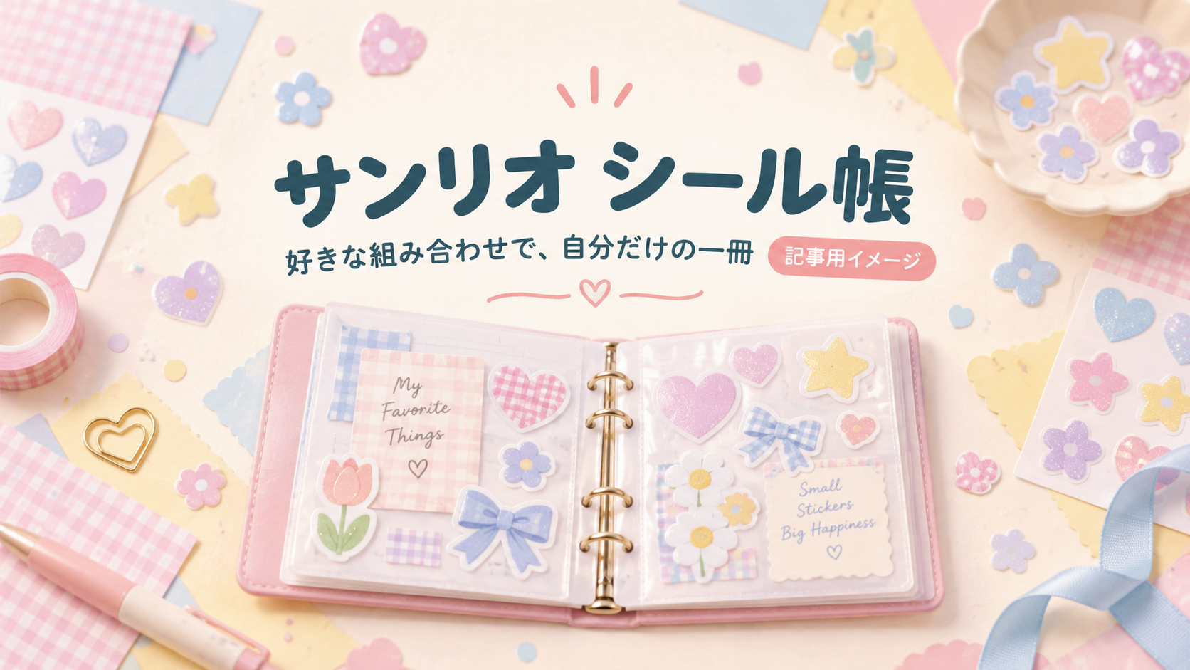 サンリオのシール帳、どの柄にする？8種の表紙と3タイプのシールを楽しむ